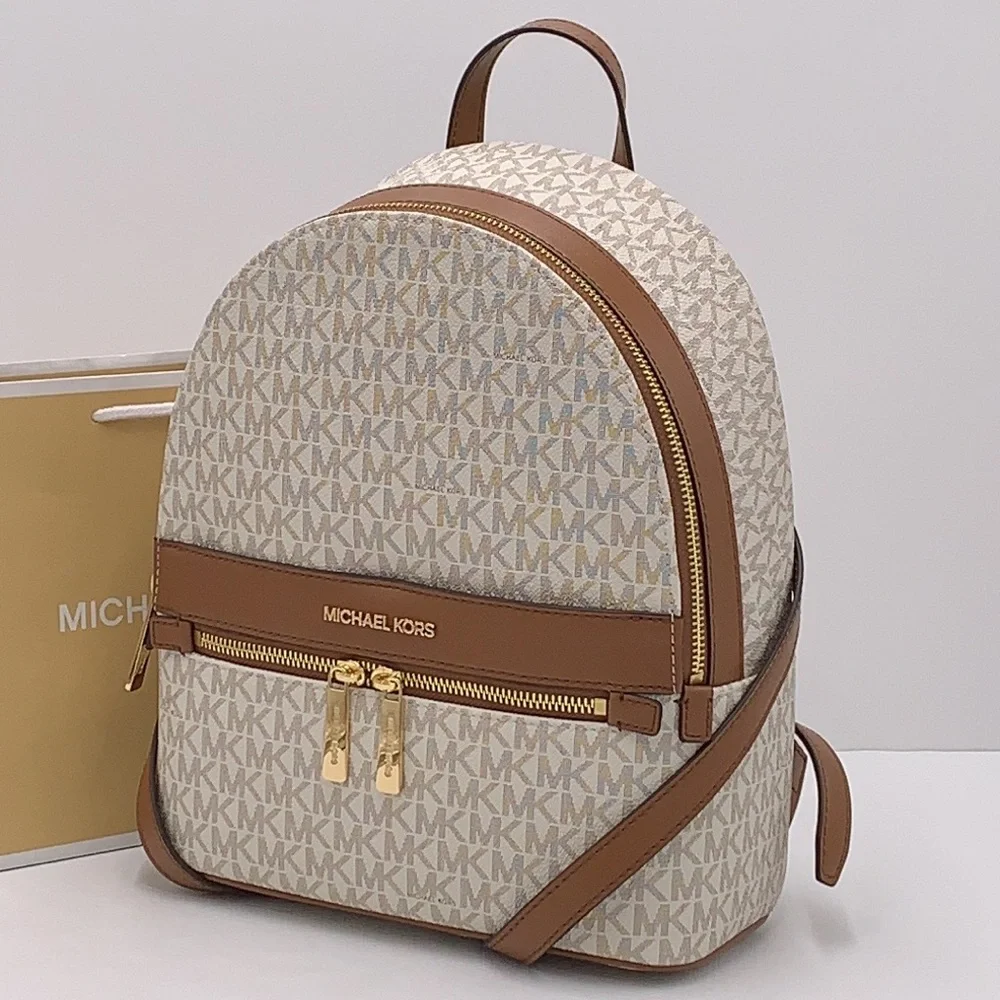 MICHAEL KORS Kenly Medium Backpack Signature Vanilla Bag